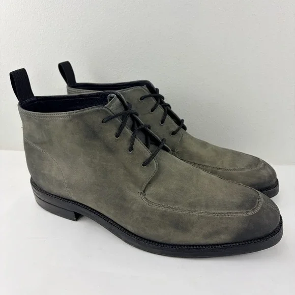 Cole Haan Grand.ØS Men's Olive Suede‎ Chukka Ankle Boots Lace Up US 8