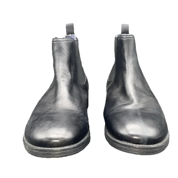 Gordon‎ Rush Men's Cardiff Black Leather Chelsea Boots NIB Sz US 11 $245 Retail