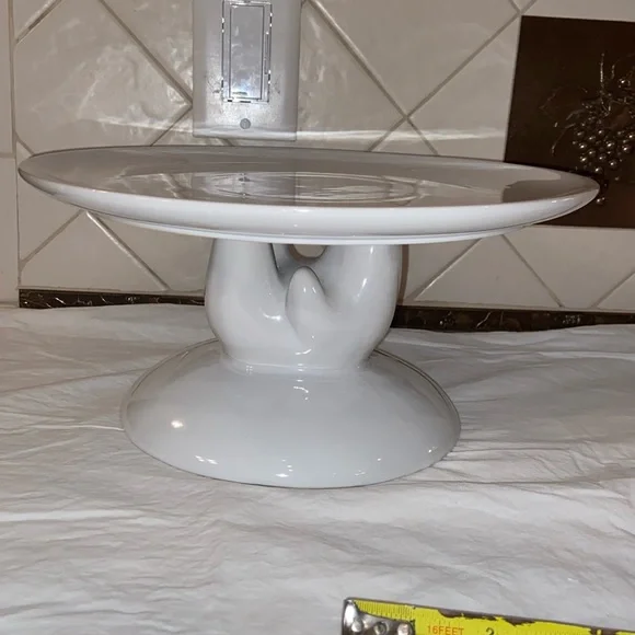 Like new west elm polar bear Cake Stand