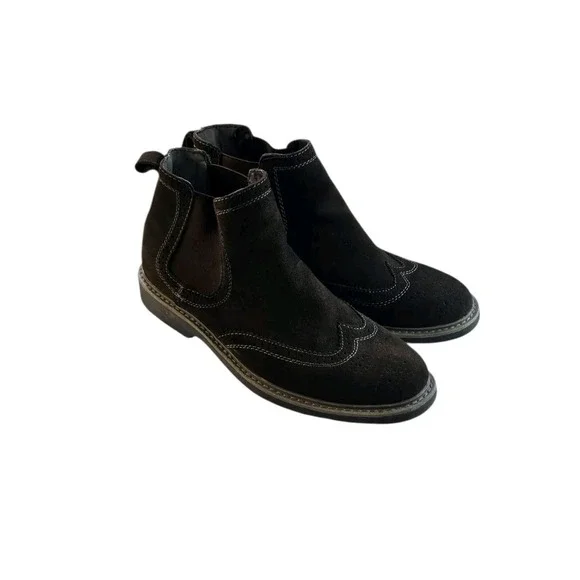 Perry Ellis‎ Portfolio Mens Chelsea Ankle Boots Size 10.5 Black Pull On