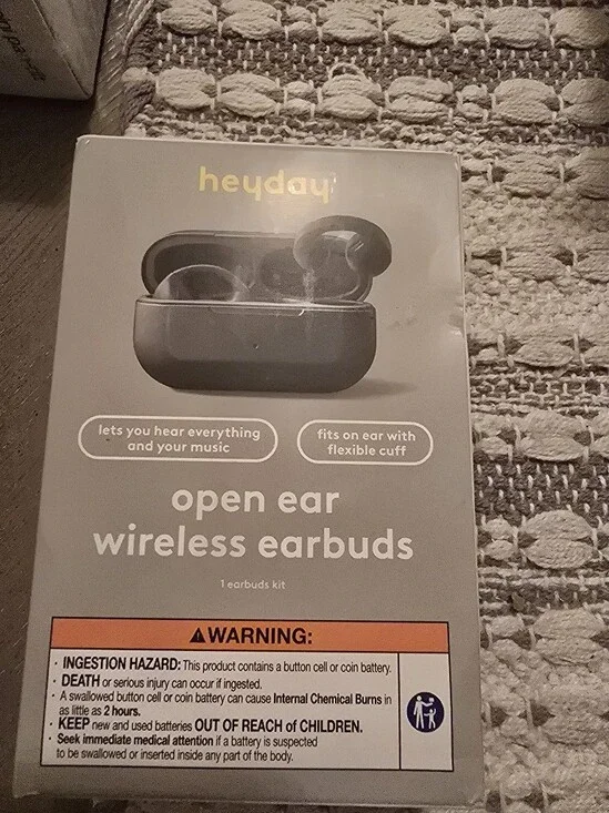 heyday Open-Ear Wireless Earbuds with Charging Case