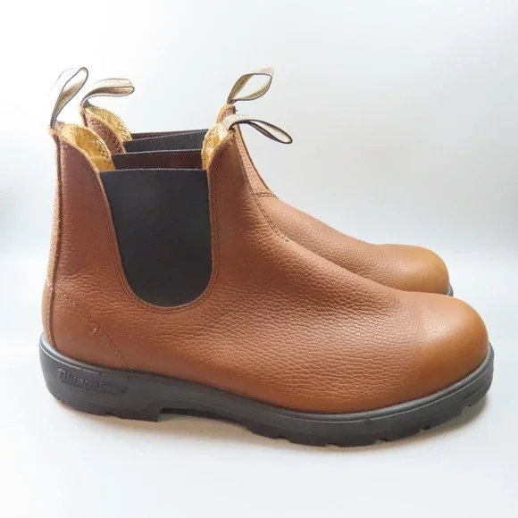 Blundstone 2247 Pebbled Leather Chelsea Slip On Boot Brown US‎ 11.5 AU 10.5