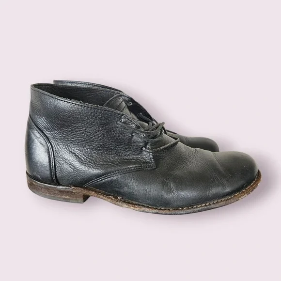 Vintage Shoe Company‎ Black Leather Chucca Streetwear Smart Casual Boots sz 12M
