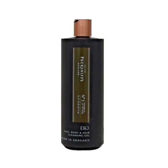NEW Pecksniff's Bamboo and Vetiver 3 in 1 Face Body & Hair Cleansing Gel 33.8