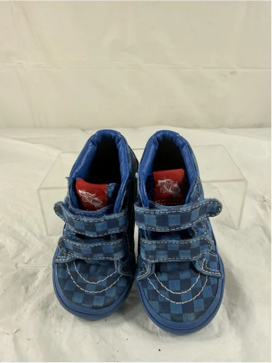 Vans TODDLER Sk8-Mid Reissue V Mono Checkerboard Blue SIZE 5