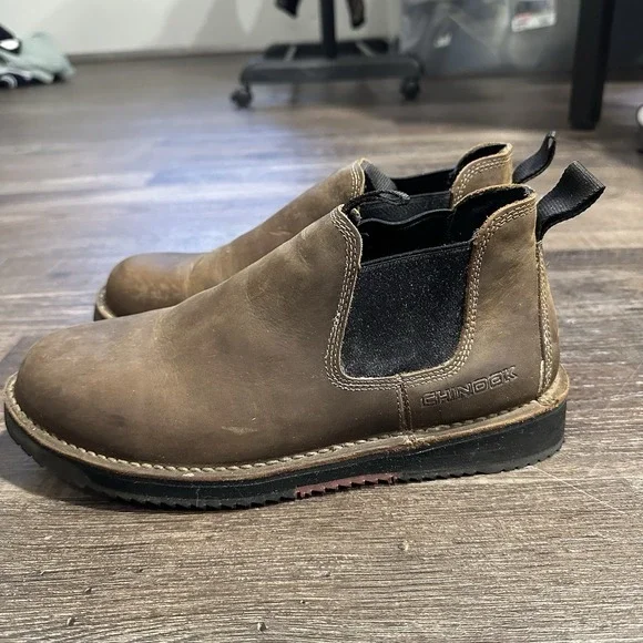 Chinook Romeo Heritage Full Grain Leather Slip-On Boots Men's Brown Shoe