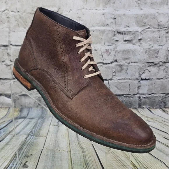 Cole Haan ØriginalGrand Chukka Boots Mens 10.5 Brown Leather Nike Air Dress Boot