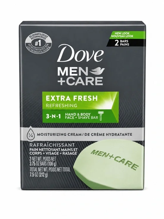 Men+Care Extra Fresh 3-in-1 Hand & Body Face + Shave Bar