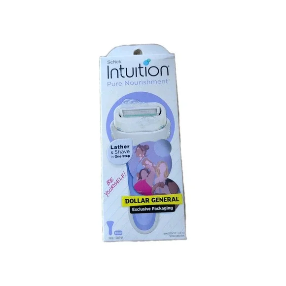 Schick Intuition Pure Nourishment Lather And shave One Step Razor‎ + Travel Cup