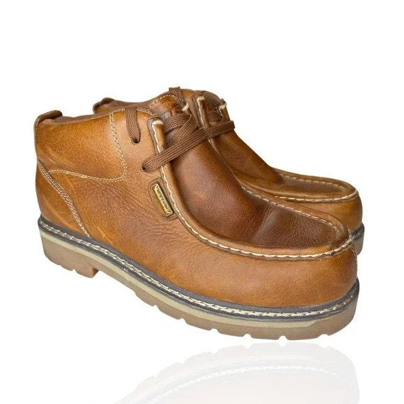 Lugz Strutt Shoes Mens 8 Tan Leather Lace Up Chukka Boots‎ Casual Comfort Y2K