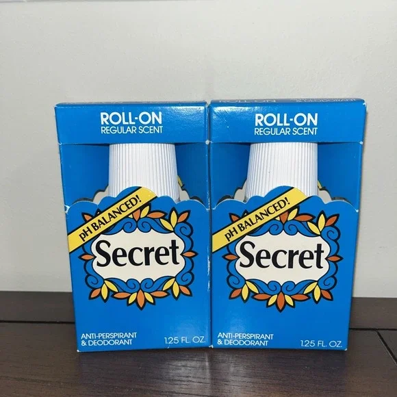 2X VTG Secret Roll-on Anti-perspirant & Deodorant Regular Scent Sealed Box