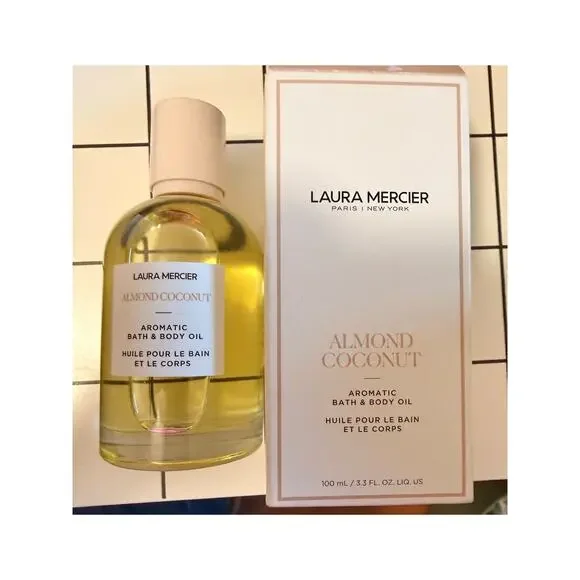 NEW Laura Mercier Aromatic Bath & Body Oil Almond Coconut 3.3oz