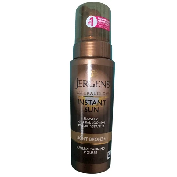 Jergens‎ Natural Glow Instant Sun Light Bronze Sunless Tanning Mousse 6 fl oz