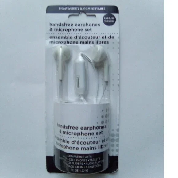 Handsfree Earphones & Microphone Set with 3.5mm Jack & 48