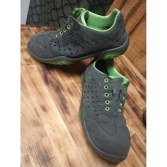 Atlas Safety Shoe Women's Sz 8 Work Shoes Trainers Nubuck,‎ Steel Toe Germany