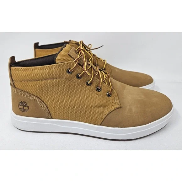 Timberland Davis Square Chukka Boots, Men's Size 11.5M, Wheat, Nubuck, NEW!