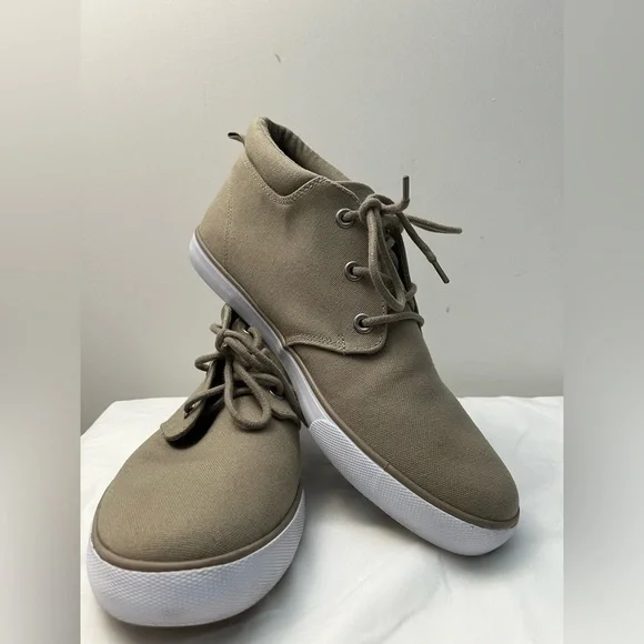Goodfellow & Co Khaki Canvas High-Top Sneakers – Men’s Casual Shoes