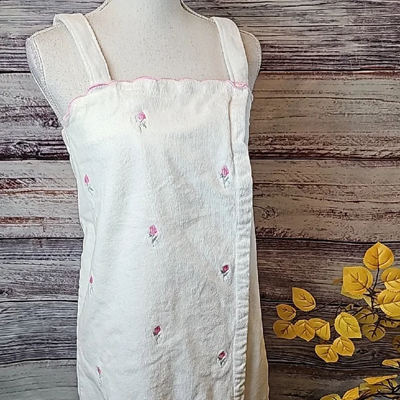 CHARTER CLUB WHITE FLORAL AFTER-SHOWER BATH WRAP
