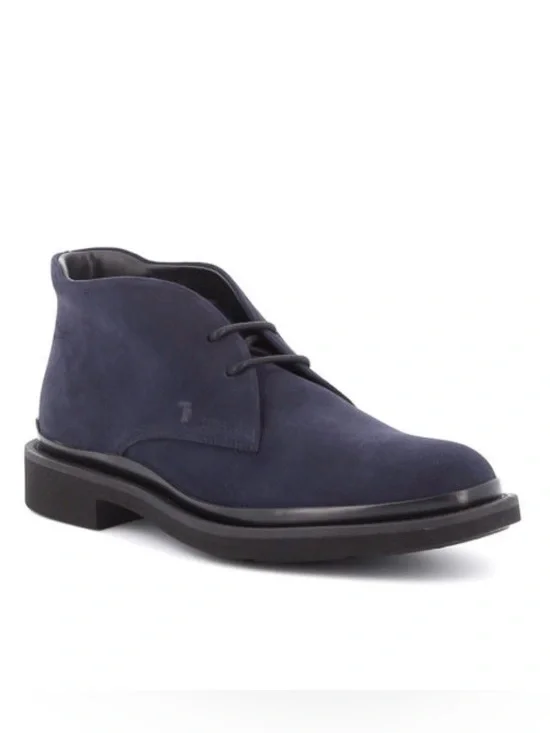 Tod's Chukka Boots Suede Desert Men’s Color Dark Blue Size: 11