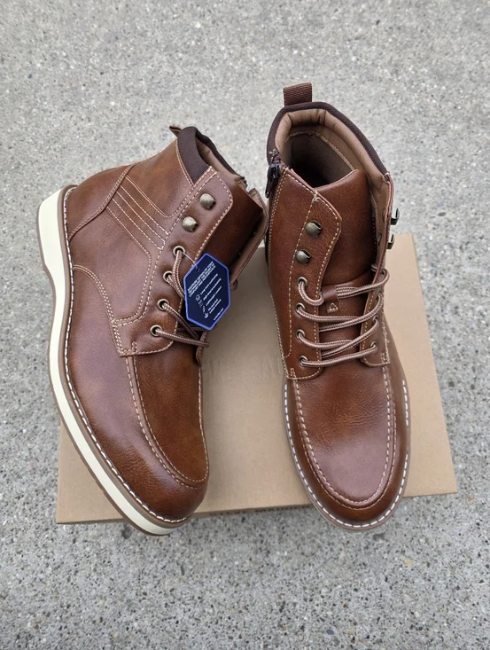 Steve Madden Ortholite Leather Lace-Up Boots Men Size 11