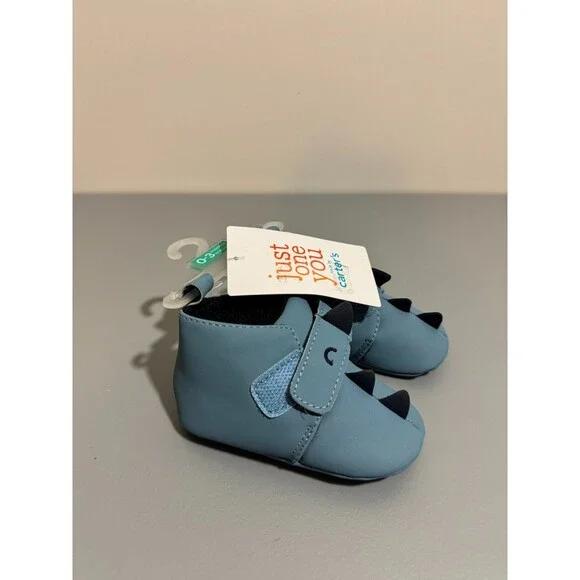 Carter's Toddlers Boy's Shoes Dinosaur Blue Size 0/3 Months