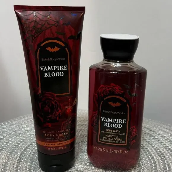 BBW Vampire Blood Body Cream and Body Wash Set of 2 NWT