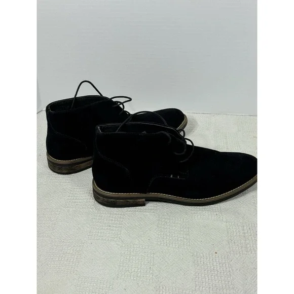 BRUNO MARC Men's Chukka Boots Size 10.5 Black Suede Leather
