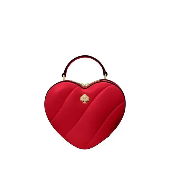 KATE SPADE New York Love Shack Quilted 3D Heart Crossbody in Ruby Red
