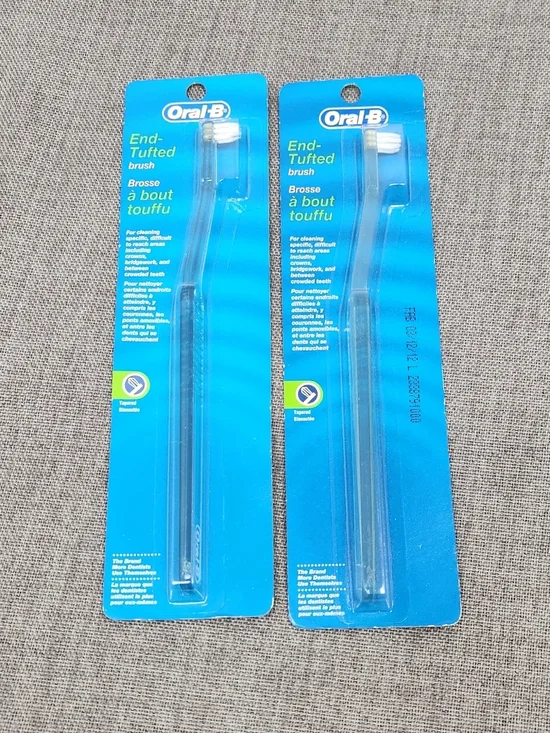 Oral-B End-Tapered Tufted Brush Toothbrushs. New. Lot Of 2