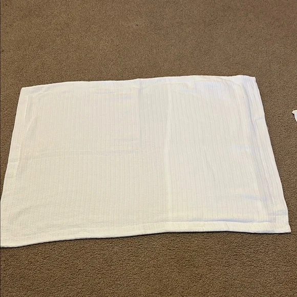 DOCOFIL White Textured Euro Pillow Shams Set of 2 made in Portugal Cotton