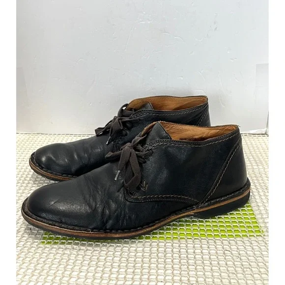 John Varvatos Star USA Men's Sz 11.5 Black Leather Chukka Boots F504B1B62204