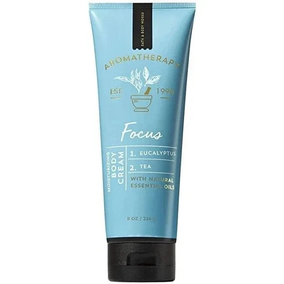 Bath & Body Works Aromatherapy Focus Eucalyptus Tea Body Cream 8oz New