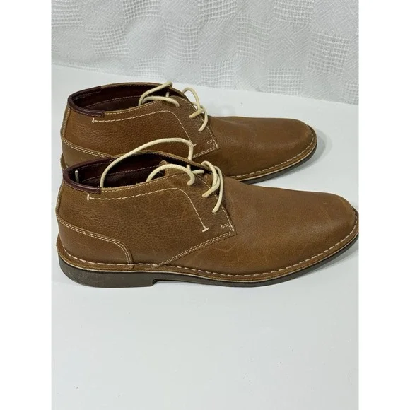 Kenneth Cole Reaction Desert Wind Mens‎ Leather Chukka Boots 11 M Brown Lace Up