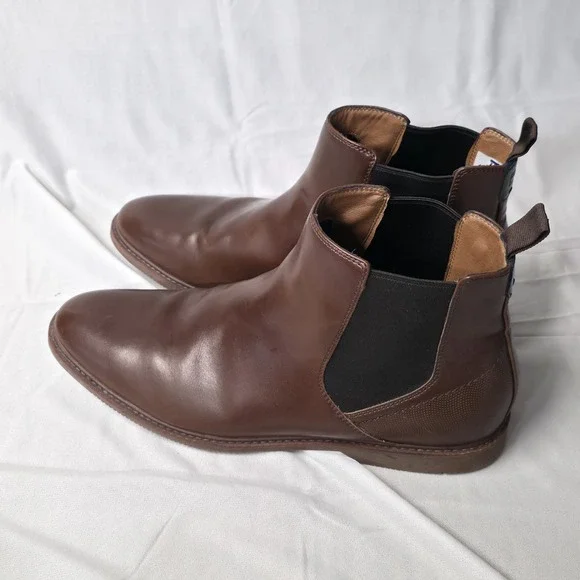Tommy Hilfiger Men's Brown Risten Chelsea Boots Size 12