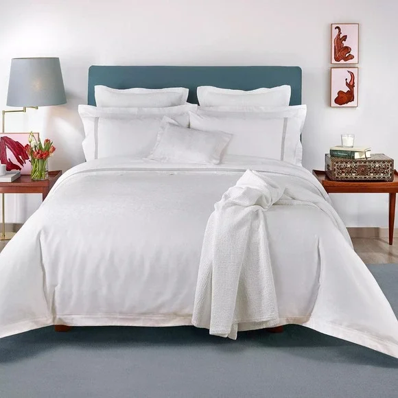 Amalia Home Collection Dinamene White King Duvet Cover retail $510‎