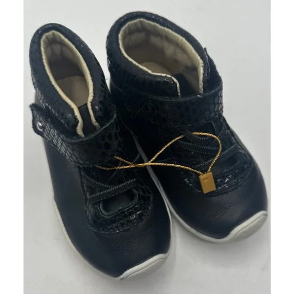 Marc Joseph New York Baby Unisex Hightop Black Snake Trim Size 5W Toddler