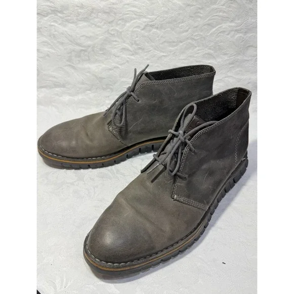 Cole Haan Zerogrand Chukka Boots Men's 11 Gray Nubuck Casual