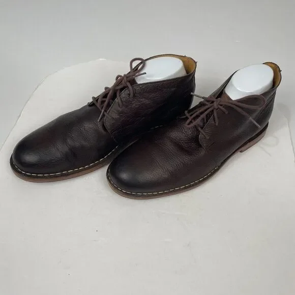 Cole Haan Men's Brown Leather Glenn Chukka Boots Size 12 M‎ Shoes Pre Owned