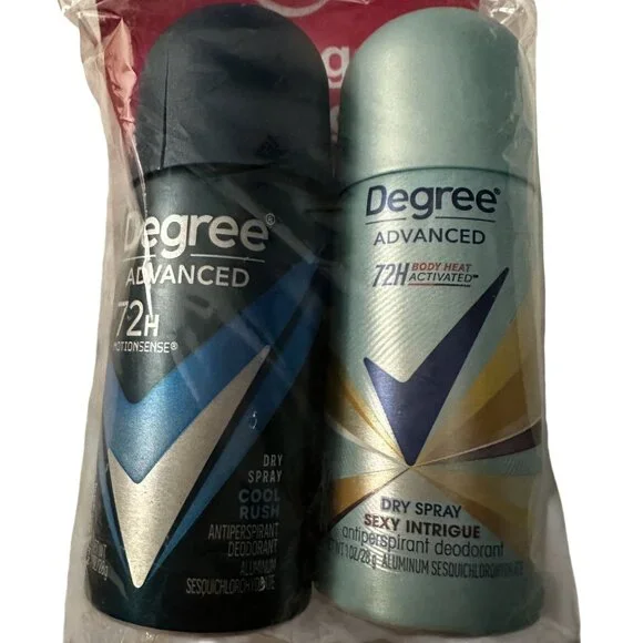 Degree Advanced 72H Dry Spray Antiperspirant/Deodorant Men/Women Travel 1oz/28g