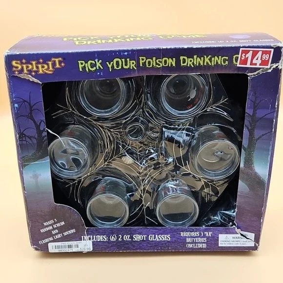 Spirit Halloween Pick Your Position Drinking Game Vintage Shot Glasses In Box
