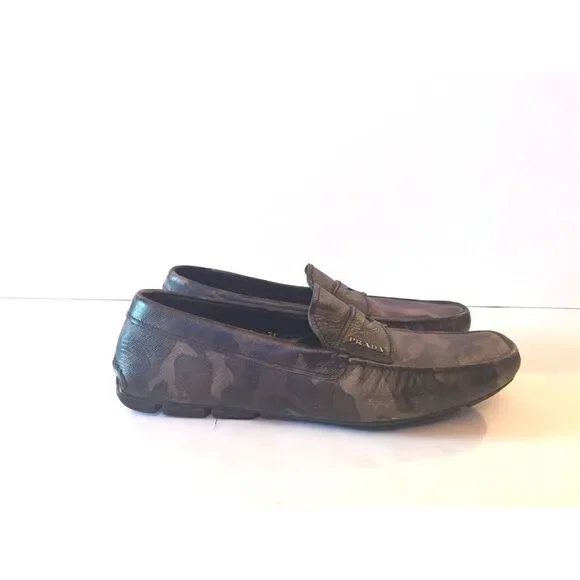 Prada Camouflage Slip On Casual Dress Shoe