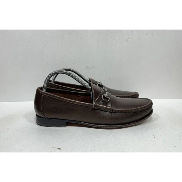 Allen Edmonds Verona II Loafer Shoes Brown Leather Italian Bit Men's Size 8.5 D