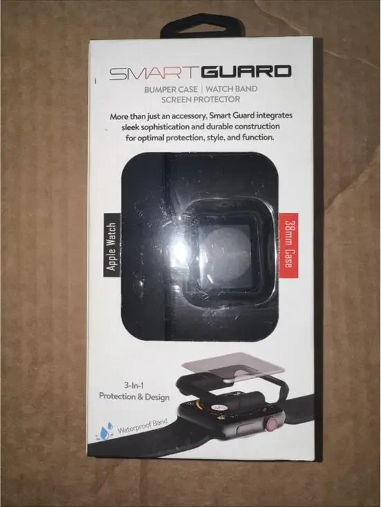 Smart Guard 3in1 Bumper Case, Watch Band,& Screen Protector for Apple Watch 38mm