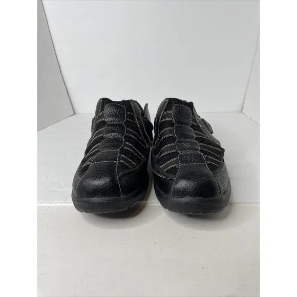Dr. Comfort Edward X-Depth Mens Shoes Size 9 Wide Black Leather Adjustable 9610