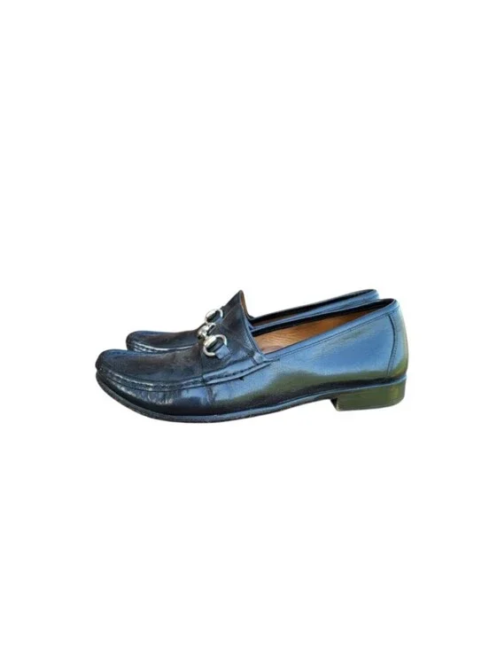 Cole Haan Pinch Horsebit Black Leather Slip Loafer Dress Shoe Horse Bit Men 10