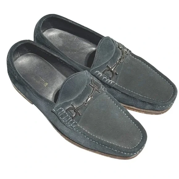 Marks & Spencer Collezione Mens‎ Suede Bit Loafers Dark Navy Slip On Shoes