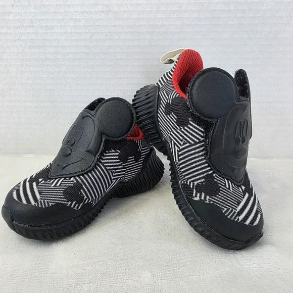 Adidas Disney Mickey Mouse‎ Black White Red D96916 Toddler Kids Sz 5K 5C