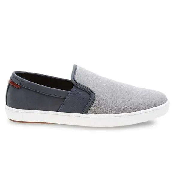 ALDO Men's Gray Denim Look & Navy Casual Slip On Comfort Loafers Size 12
