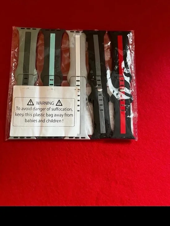 5 Pack Designer Sports Silicone Smartwatch Band Set