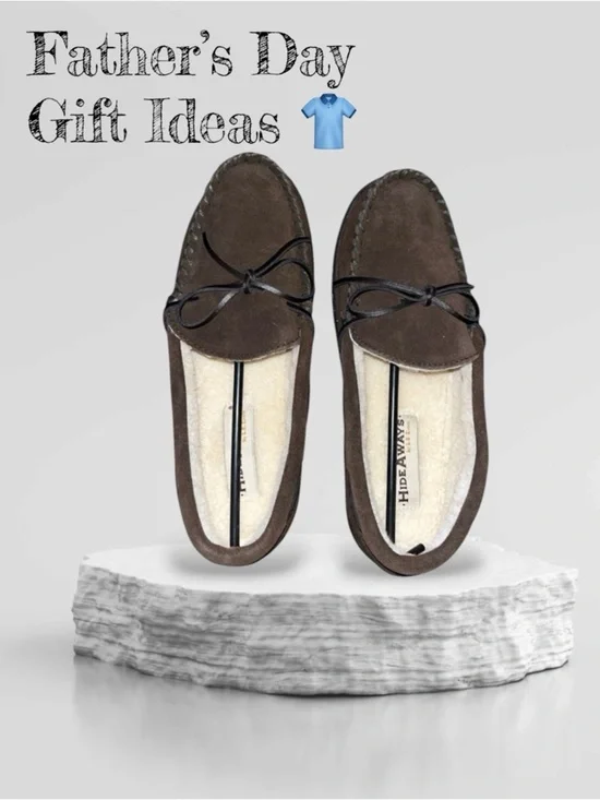 New MENS Hideaways by LB Evans Morgan Cozy Chocolate Slippers SIZE 9 Available 4